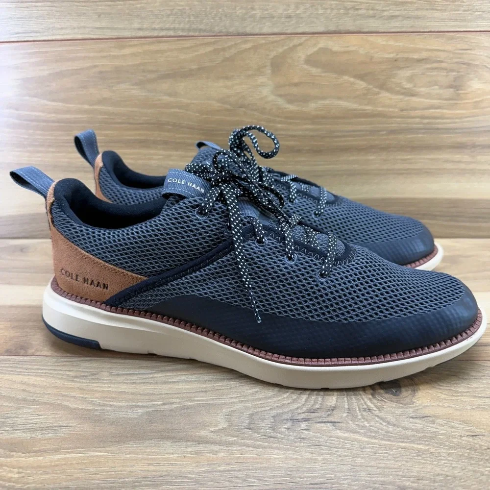 Cole Haan Zero Grand Atlantic Shoes Mens 10.5 M Gray Black Tan Business Casual